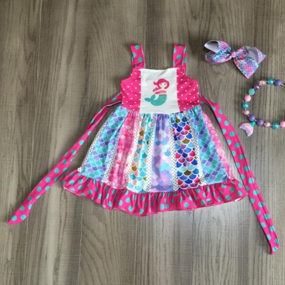 Mermaid Girls Boutique Panel Twirl Dress